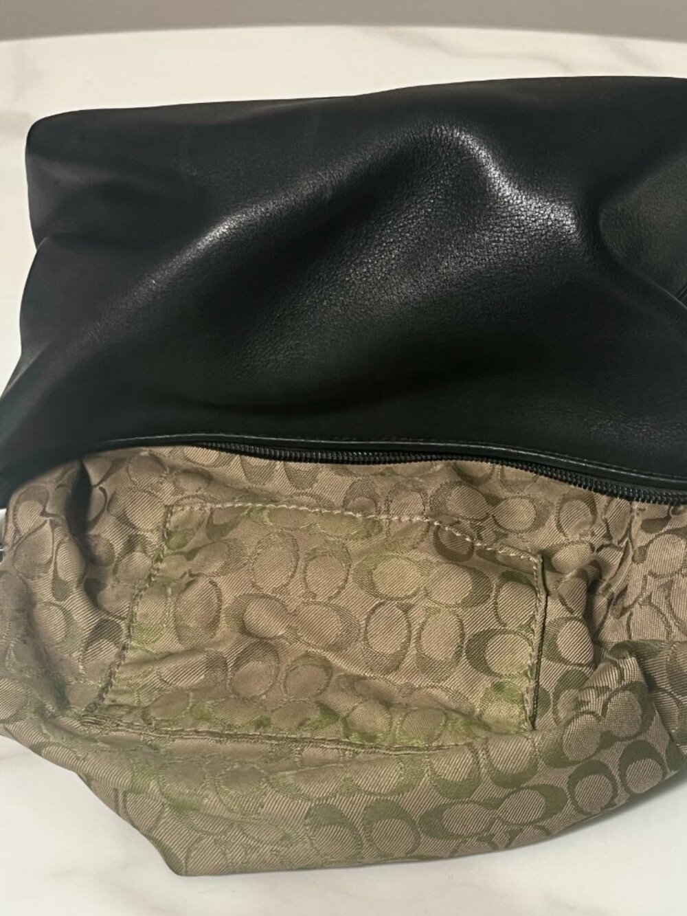 Coach Black Leather Hobo Shoulder Bag Y2K Leatherware 1941 - Picture 12 of 12